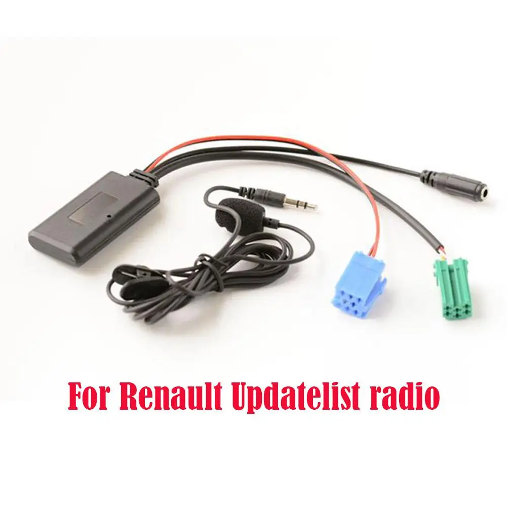 

Автомобильный Bluetooth модуль AUX адаптер микрофон гарнитура Мини ISO 6Pin AUX кабель для Renault Clio Espace Radio A8R0
