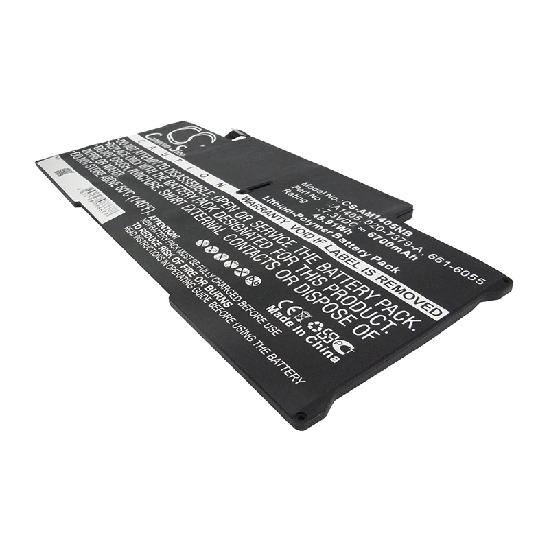 

6700mAh 020-7379-A 661-6055 A1369 A1405 020-8142-A Battery for Apple MacBook Air (MJVG2CH/A) MC504