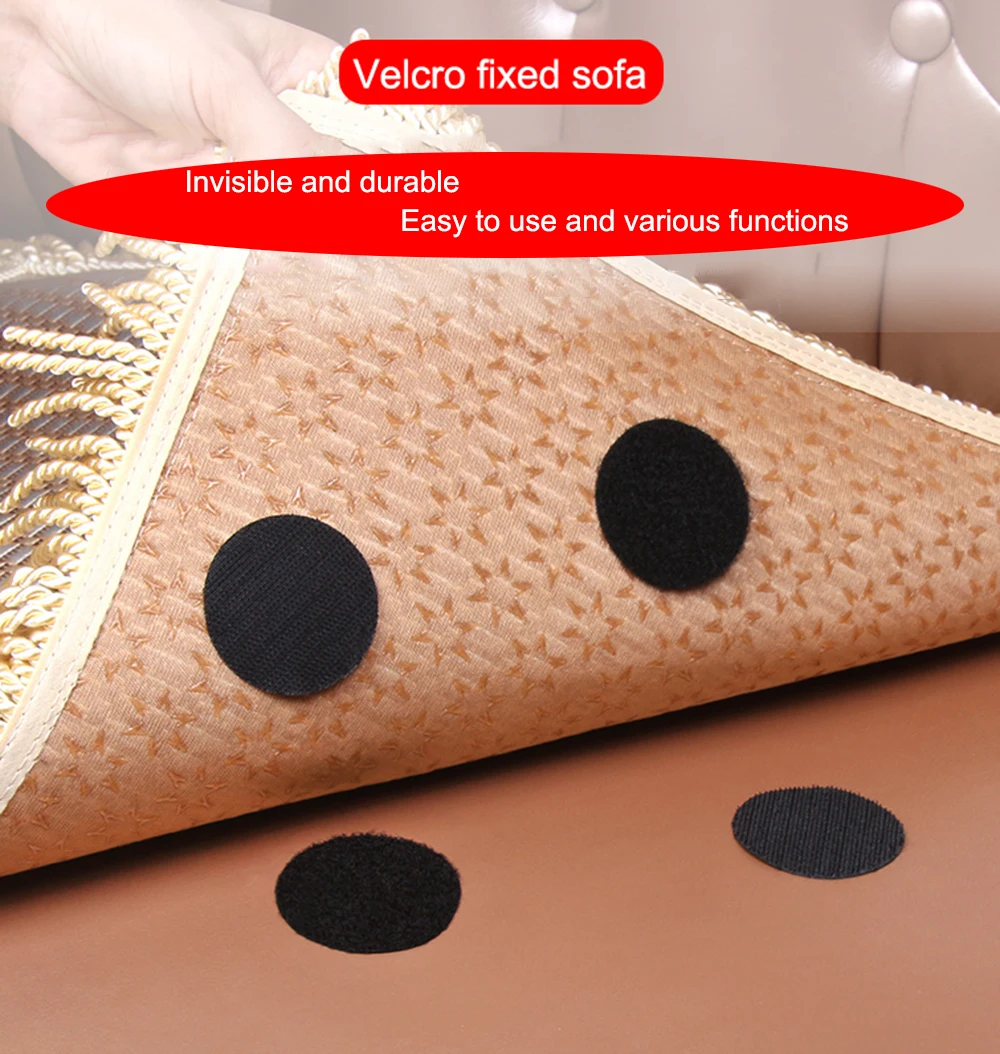 5-30 Pairs Self Adhesive Fastener Dots Stickers Adhesive Hook Loop Tape  Black White Strong Stickers for Sofa Mat Carpet Mat Pads