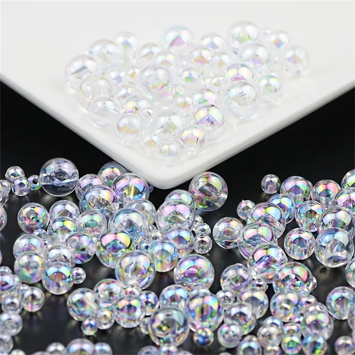 Imitation Pearl Beads 6mm/8mm/10mm ABS Transparent White Color Diy Handmade Jewelry Material