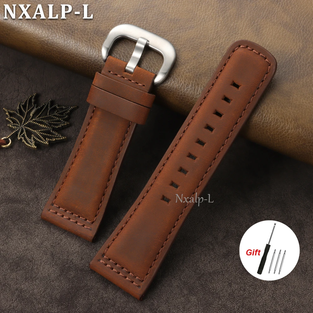 Premium Crazy Horse Leather Wristband - Matte Cowhide 28mm Men's Accessory