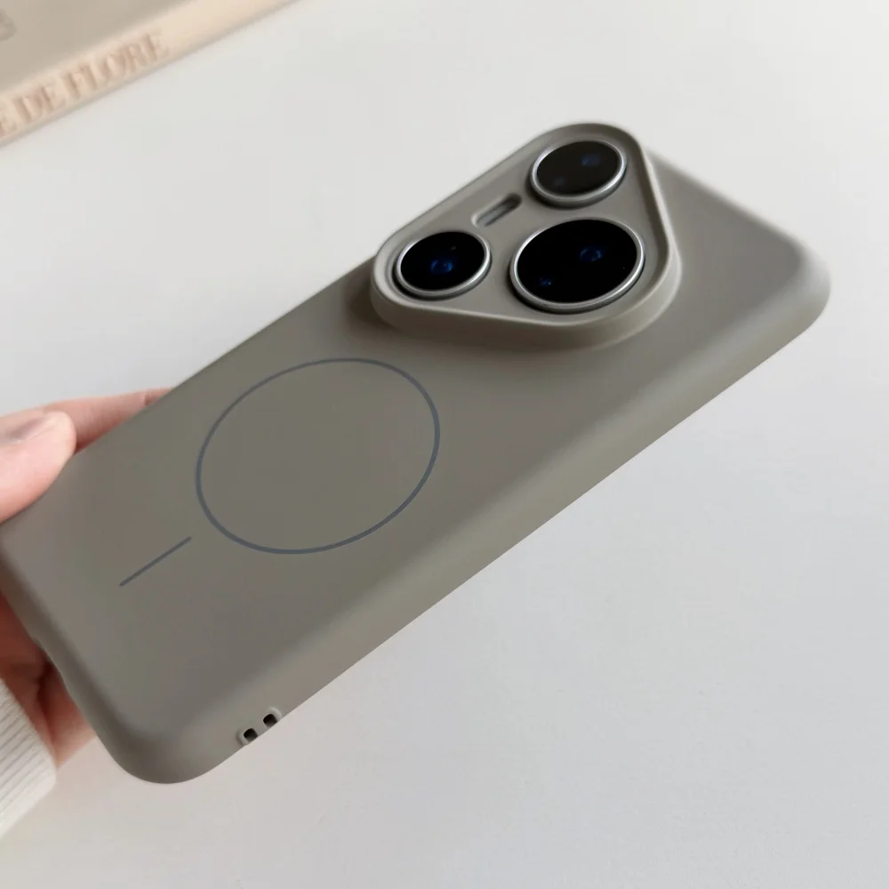 Luxury Liquid Silicone Soft Magnetic Phone Case Cover