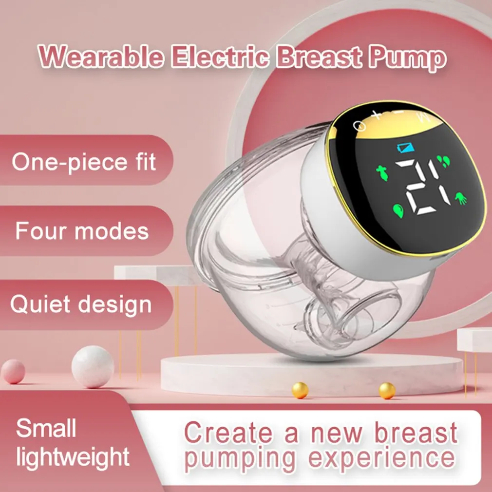 MY-373 LED Breast Pump Intelligent Electric Wearable Breasts Press Machine Automatic Silent Pumps Transparent Pumping Machines