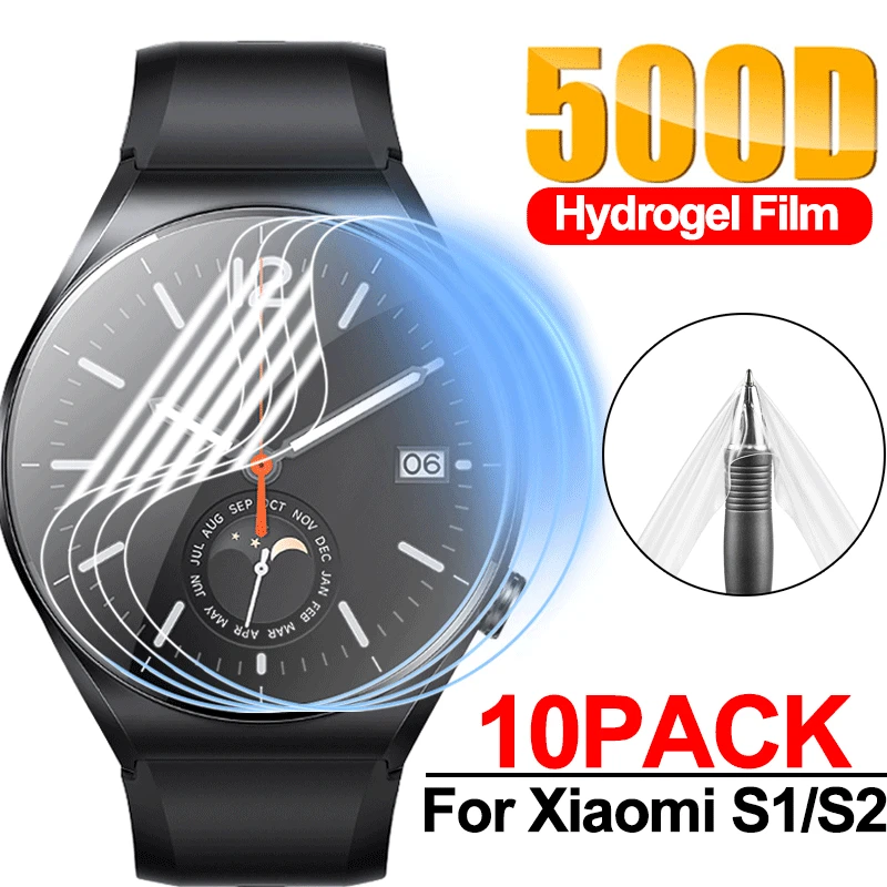 1/10Pcs Soft Hydrogel Film Per Xiaomi Watch S2/S1 Pro/S1 Active Hd Pellicola Salvaschermo Trasparente Per Xiaomi Watch S1/S2 Non Vetro