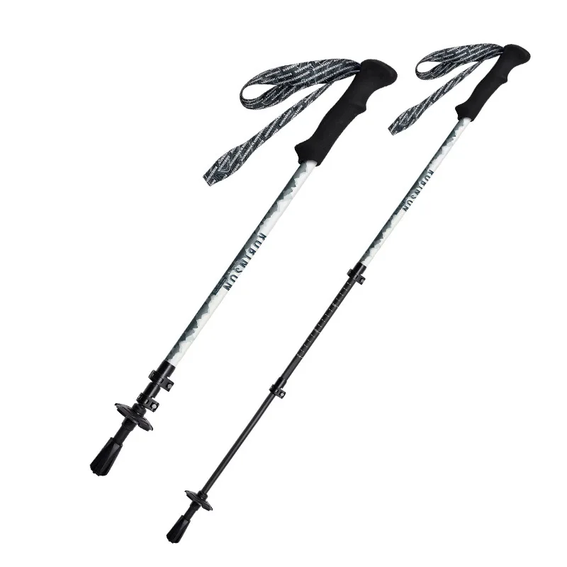 Trekking Pole Ultra-light Carbon Fiber External Lock Telescopic Multi-functional Outdoor Ultra-short Cross-country Walking Pole