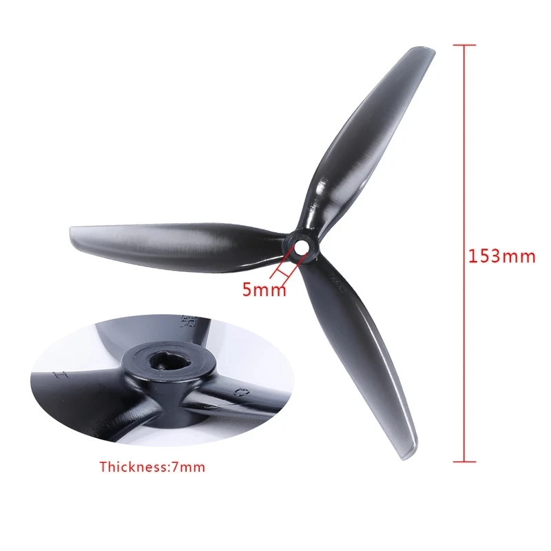 2/4/8Pairs HQPROP DP7X4X3 7040 3-Blade PC Propeller for RC FPV Racing Freestyle 7inch Long Range LR7 Cinelifter Drones DIY Parts thumbnail 5