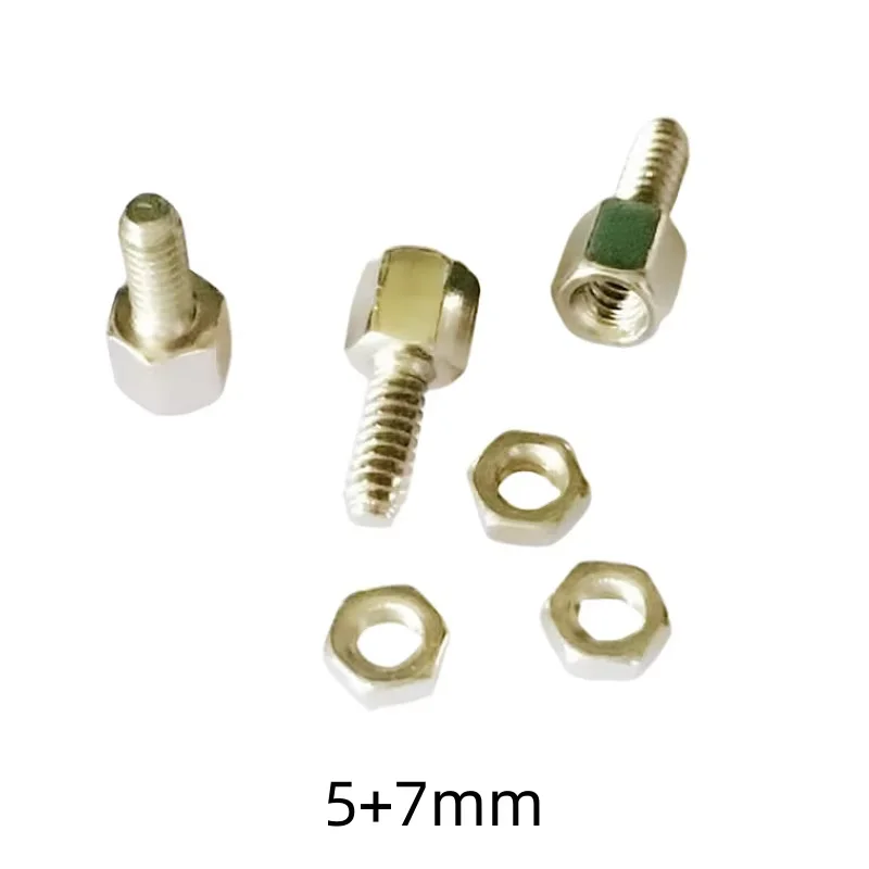 10set/LOT British System Screw+Nut DB9 Screw Nut 5+7mm DB A Serial Port Head Special