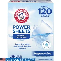 Fragrance Free Laundry Detergent Sheets 60 Count HE Compatible Quick Dissolve Technology No Mess Convenient Travel Friendly 120 1