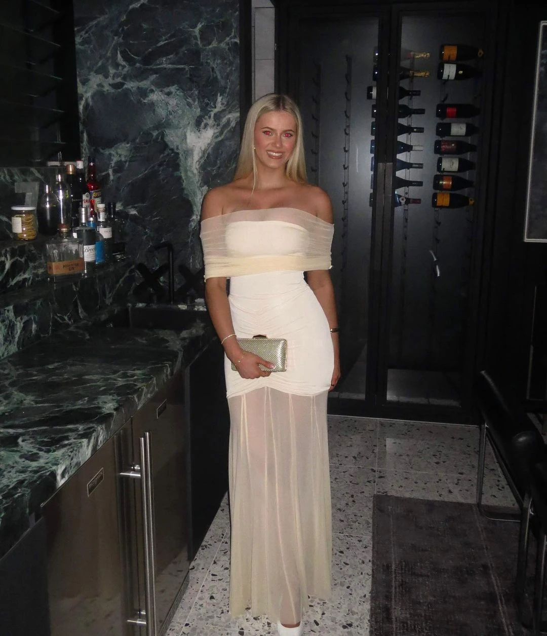 Autumn Mesh 2 Piece-Set Long Dress Women Off-Shoulder Pleated Elegant Bandeau Dress See-Through Female Maxi Dress Outfits