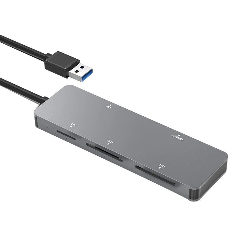 

OTG-адаптер для чтения карт памяти SD/TF/MS/CF/XD, 5 в 1
