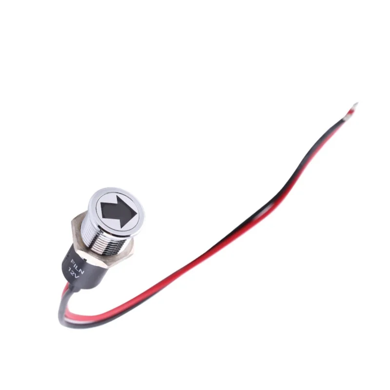 12V 14mm LED 대시 패널 경고등 안개등 방향 지시등 자전거 자동차 보트 ..