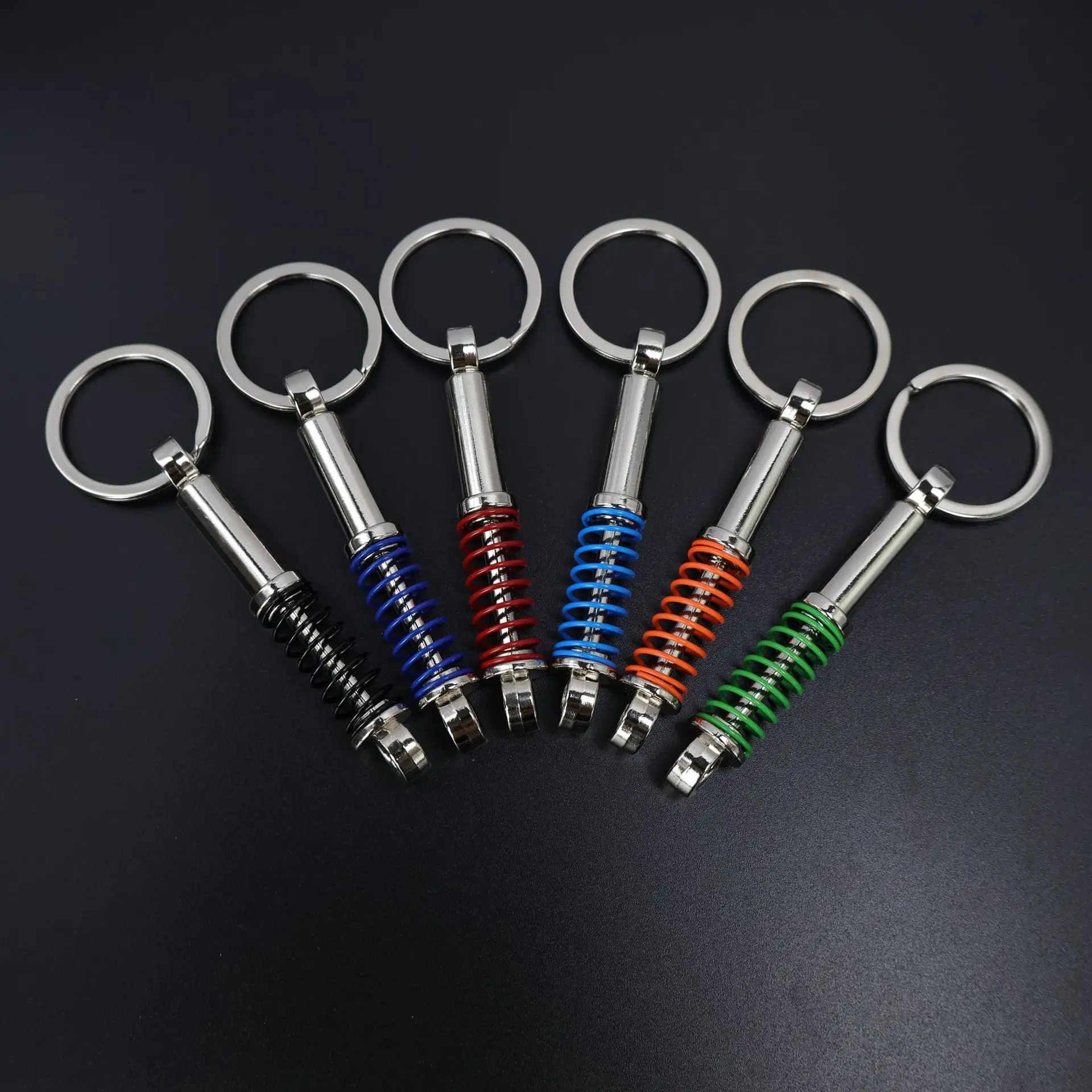Car Keychain Shock Absorber Fidget Keychain Pendant Aluminum Alloy