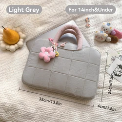 Sleek & Stylish Lightweight Laptop Sleeve - Portable Handbag (14 inch Grey)