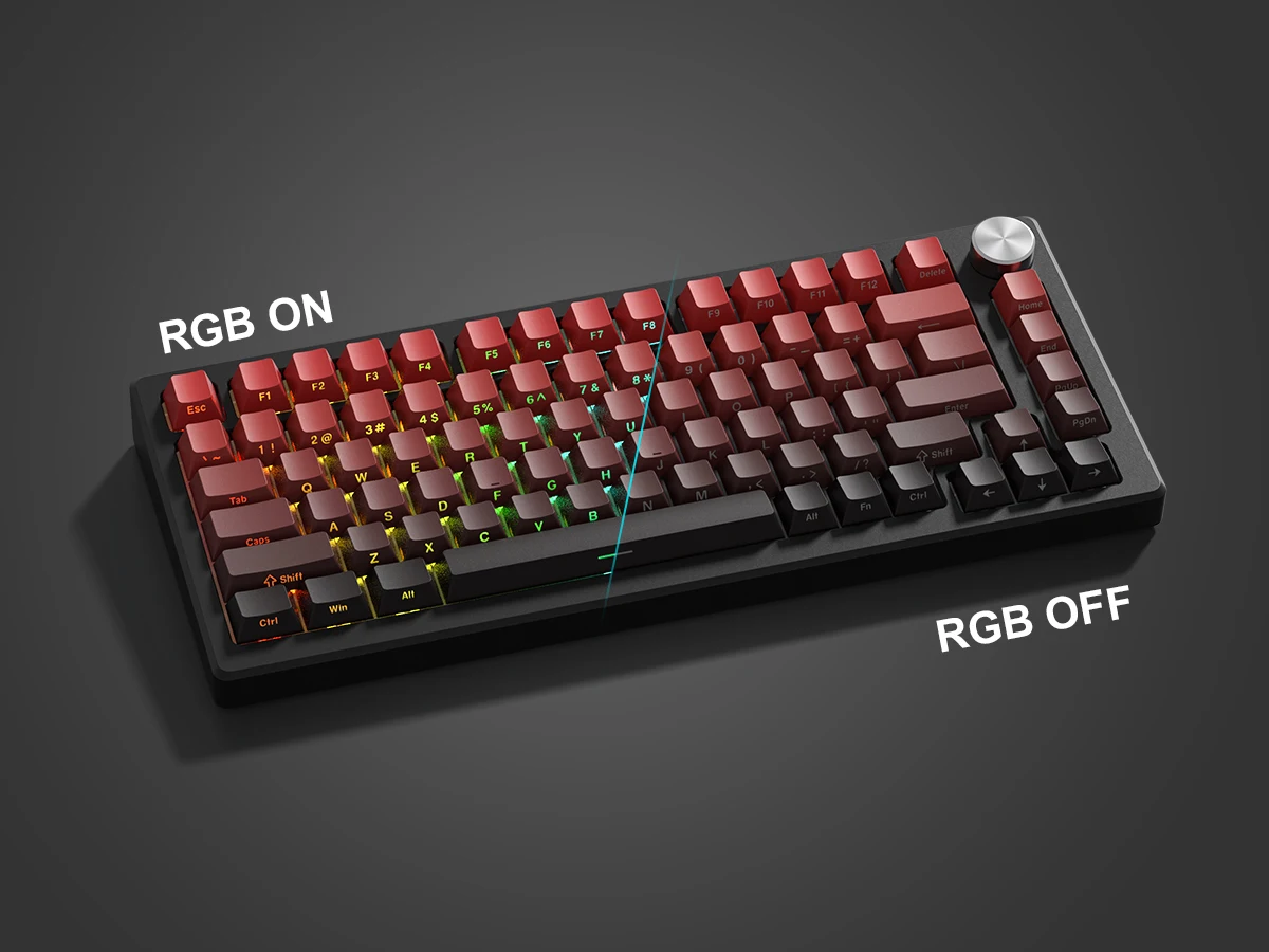 Keycaps, tiro duplo Brilho Através de Backlit