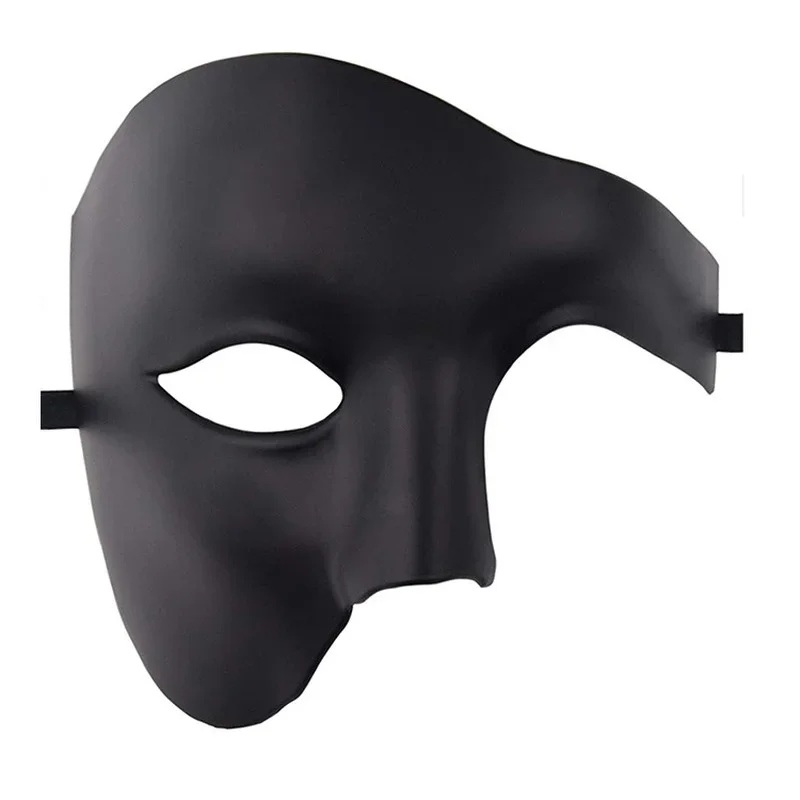 Masque de Cosplay fantôme Steampunk pour Halloween, demi-visage en plastique ABS pour hommes/femmes, accessoires de Costume de carnaval Punk