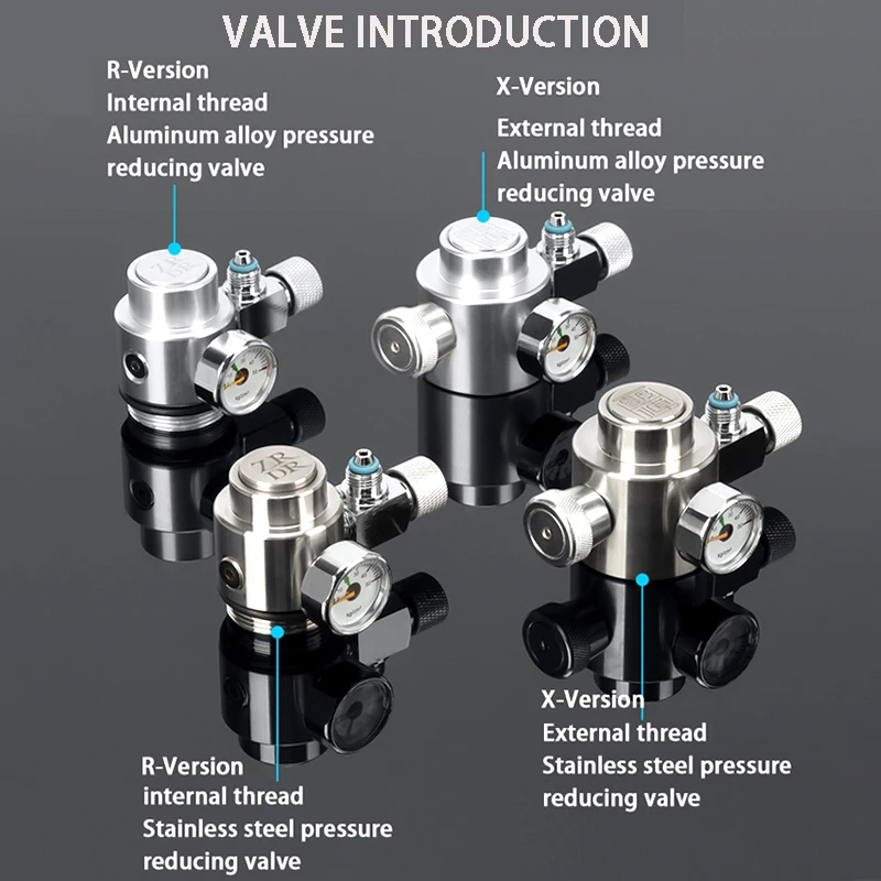 ZRDR Fish Tank CO2 Generator Steel Cylinder Single/Double Gauge Valve Electromagnetic Valve Fish Tank CO2 Generator Accessories 2