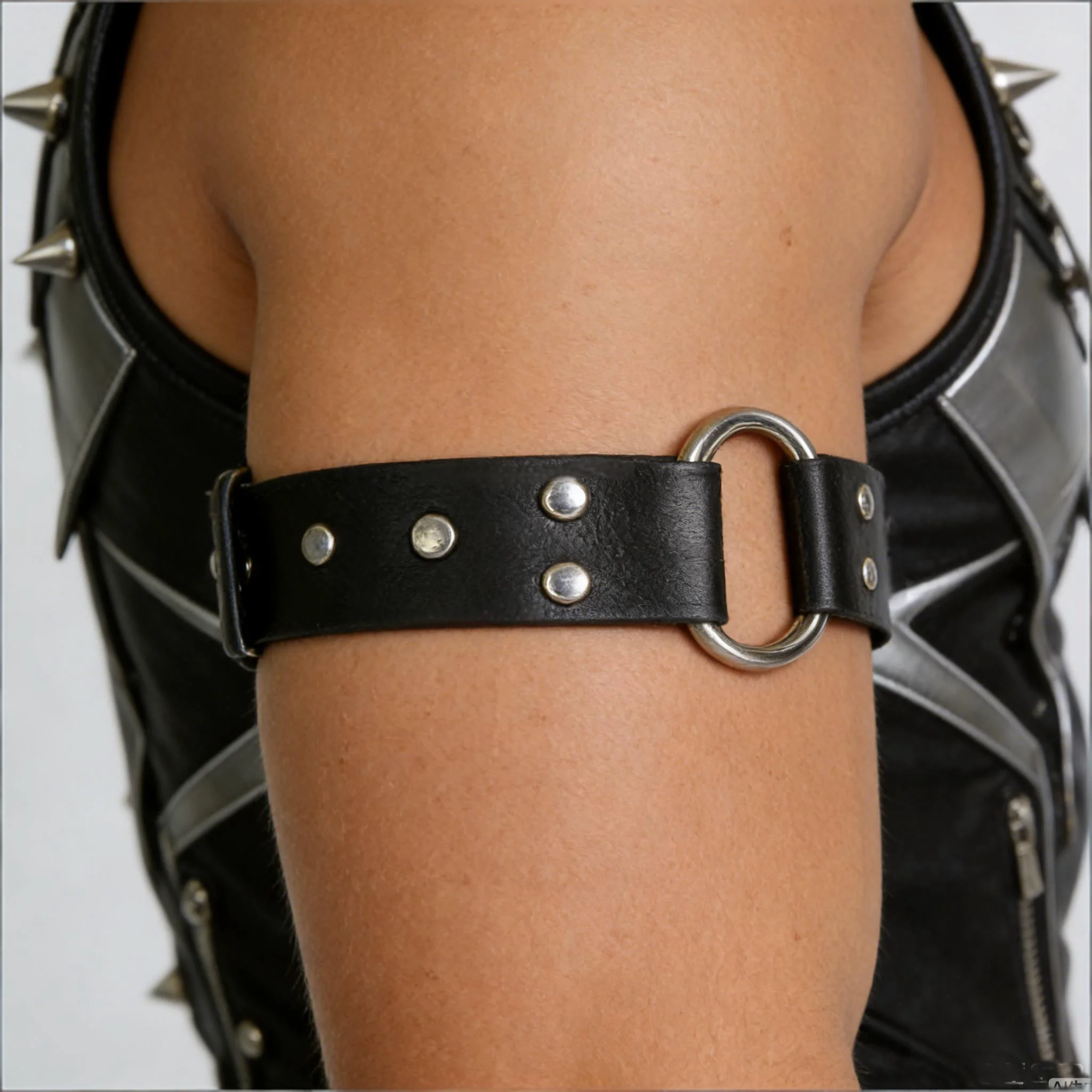 1PC Herren Leder Armbänder, Cosplay Punk Goth Rock Stil, Schwarze Armbänder Rock, Party Zubehör