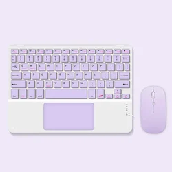 Wireless Silent Keyboard with Touchpad for Universal Bluetooth Devices (Keyboard and Mouse 4)
