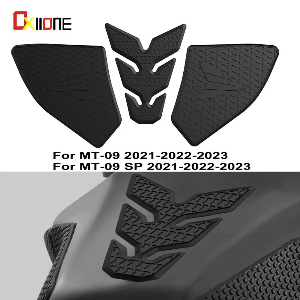 For Yamaha MT 09 SP 2021 2022 2023 Side Grip Pads Tank Pad Combo Set Fuel Anti Slip Decoration 3D Sticker Motorcycle Accessories