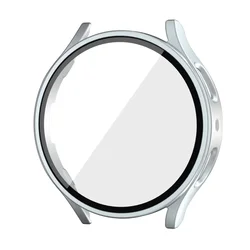 Premium All-Coverage Protective Bumper Case with Tempered Glass+PC Cover for Galaxy Watch 5 40mm (Silver)