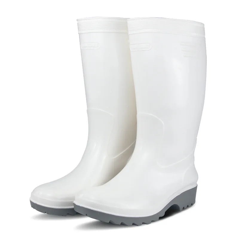 

New Men's Fashion PVC Knee-high Rain Boots Waterproof Male Oil Acid Resistant Kitchen Rainboots Water Shoes Wellies Boots