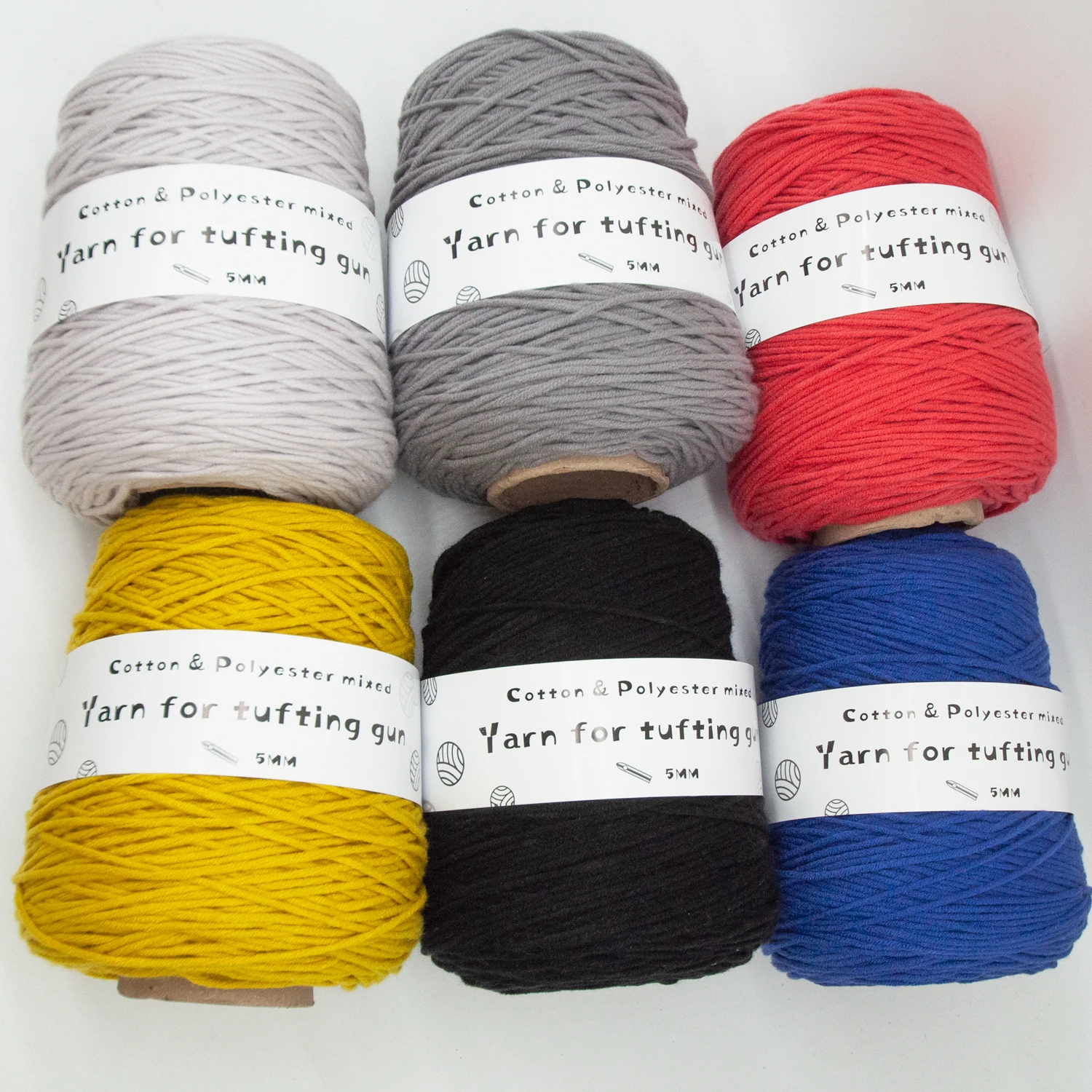 400m Tufted Yarn Professional Yarn For Tufting Gun 8 Strands Yarn For DIY Rug Making Tufting Gun Weaving Knitting Yarn 28 Colors 4