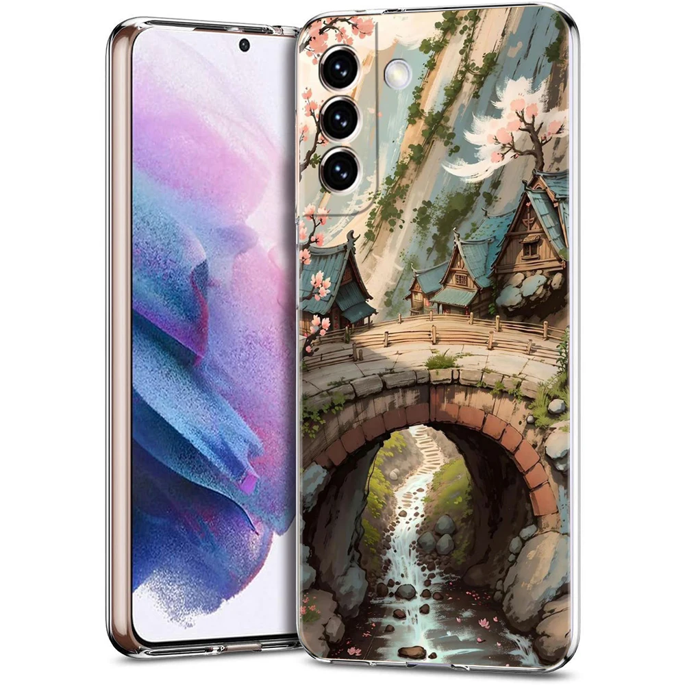 Clear Soft Silicone Landscape Art Phone Case Cover