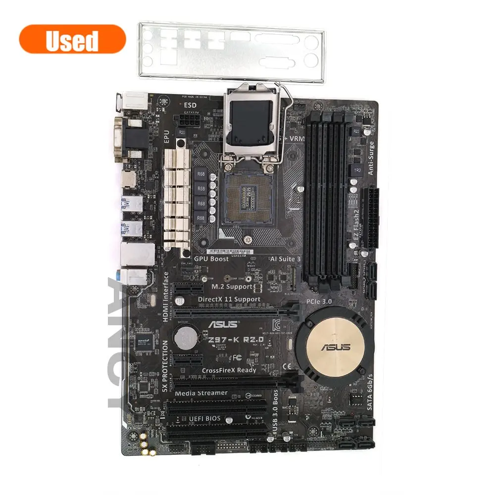Asus Z97-k R2.0 Desktop Placa Mãe Z97 Soquete Lga 1150 i7 i5 i3 Ddr3 32g Sata3 Atx - Imagem 5