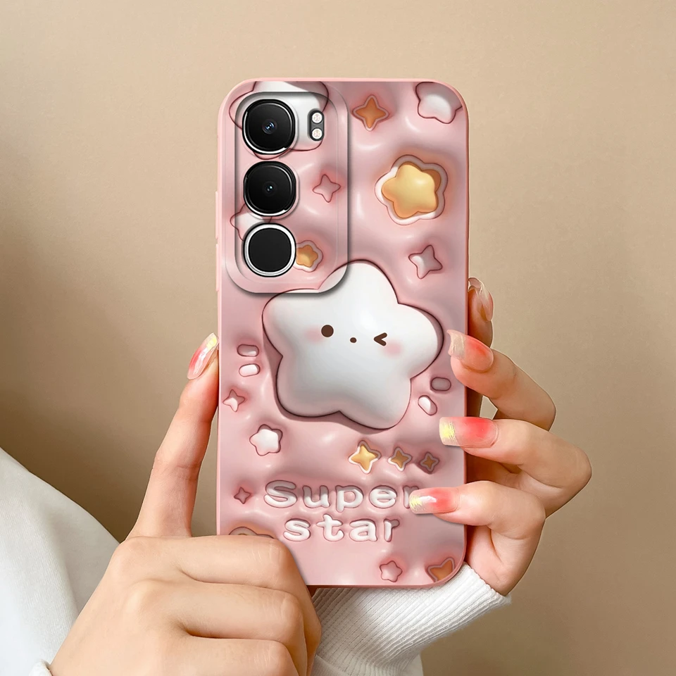 Cartoon Panda Flower Anti-Fingerprint Minimalist Phone Case Protector
