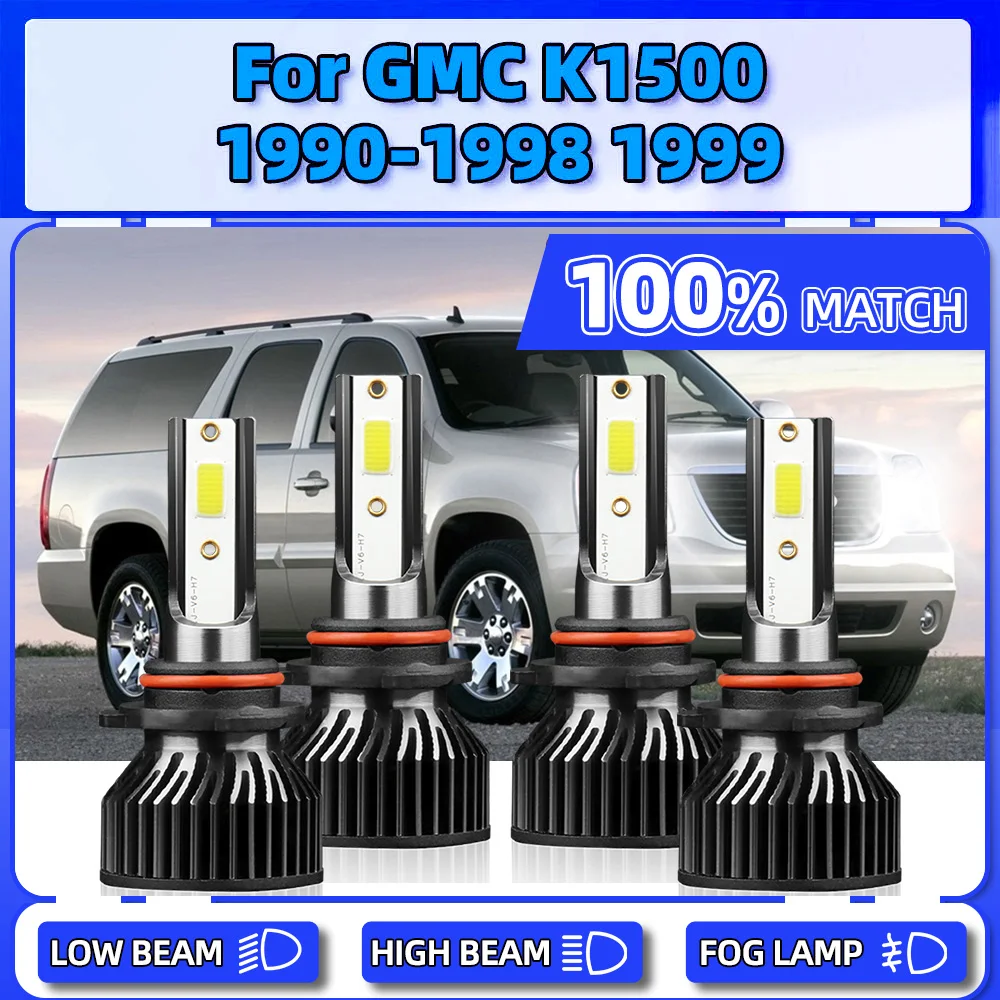 

240W LED Headlight Bulbs 40000LM Car Headlamps 12V 6000K White For GMC K1500 1990 1991 1992 1993 1994 1995 1996 1997 1998 1999