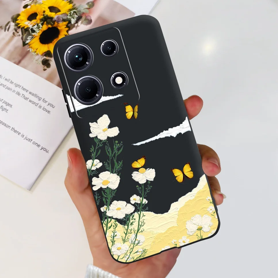 Black Silicone Cute Cat Cartoon Painted Case - Fashionable Protective Bumper Cover