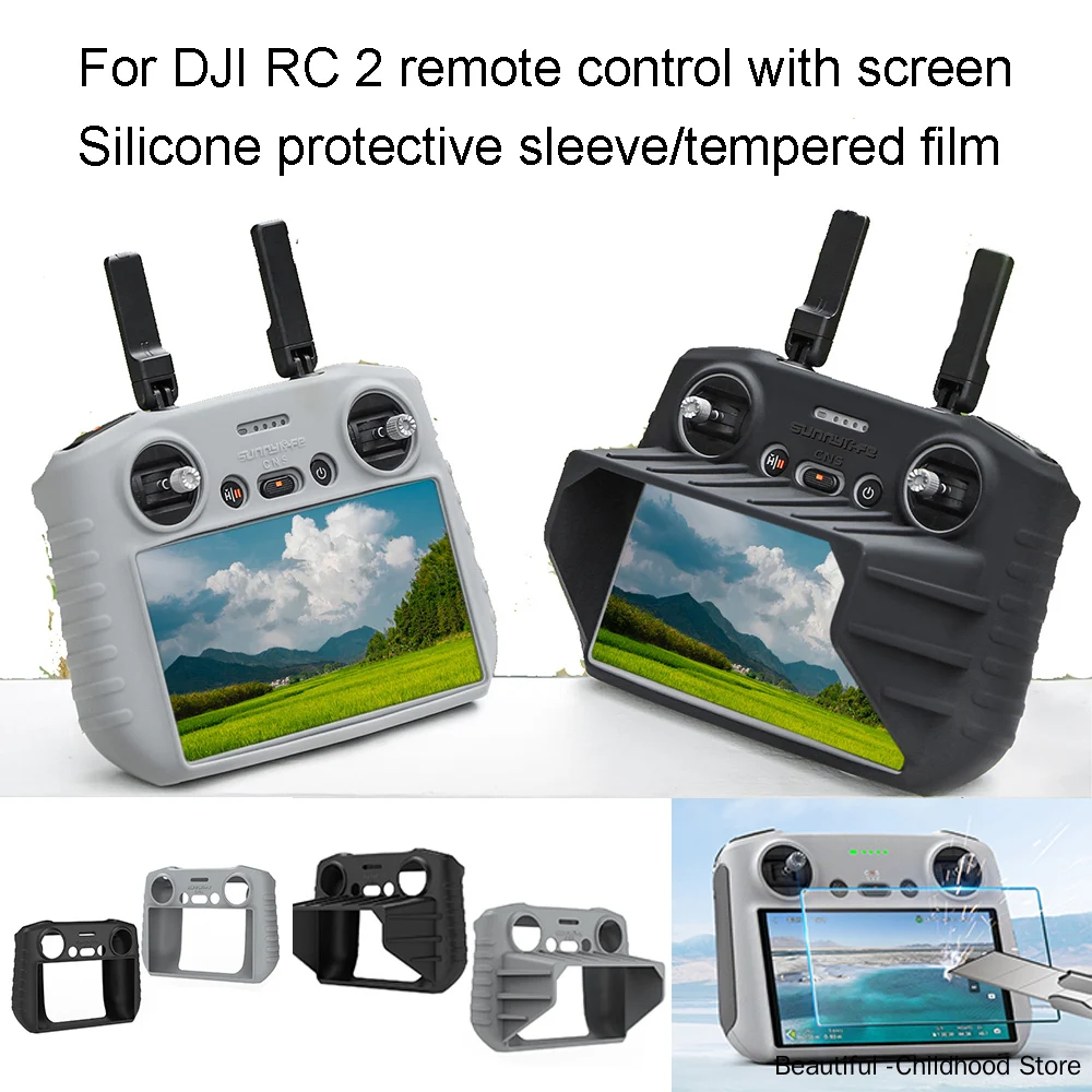 

Для DJI RC 2 силиконовая фотопленка/закаленная пленка для пульта дистанционного управления DJI AIR 3 Защита от падения и царапин