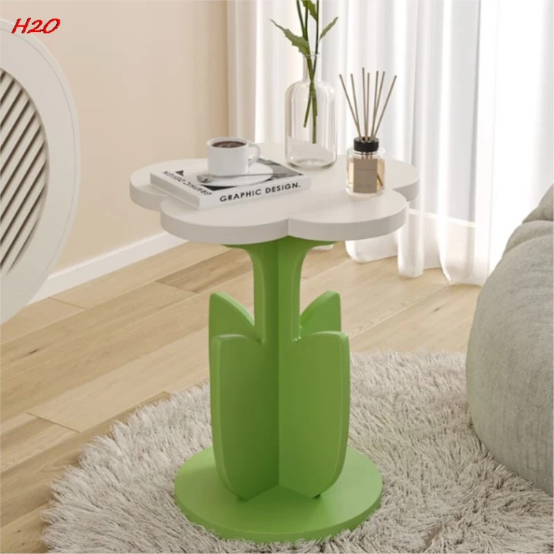 Mesa de centro decorativa de estilo crema fresca, adorno de suelo, mesa lateral pequeña al lado del sofá, muebles suaves de dormitorio, caliente, nuevo, H2O