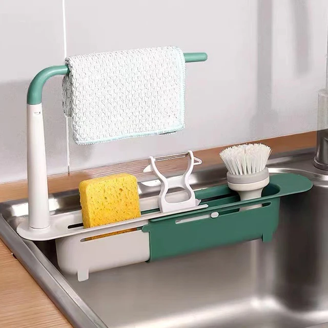 Telescopic Sink Storage Rack Shelf Holder Tray