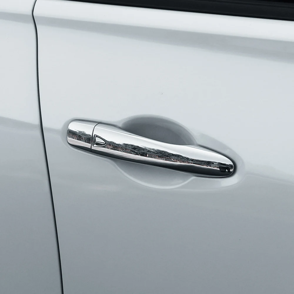 8-Piece ABS Chrome Car Exterior Door Handle Cover Trim Set - Stylish Decoration and Protection Accessories