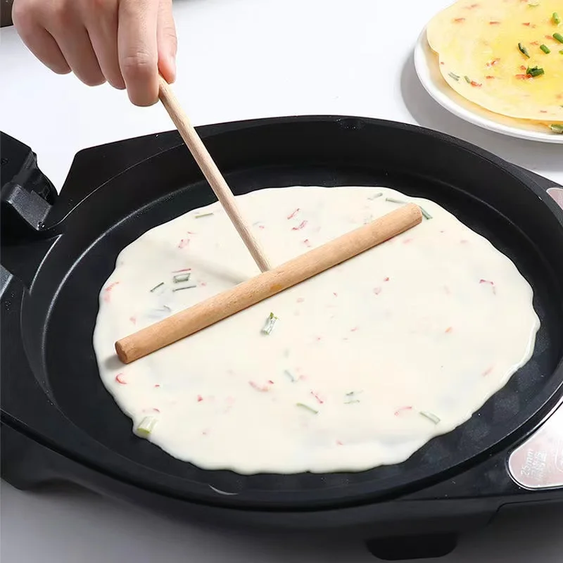Chinese Specialty Crepe Maker Pancake Batter Wooden Spreader Stick Home Kitchen Accesories Tool DIY Canteen Specialty Supplies