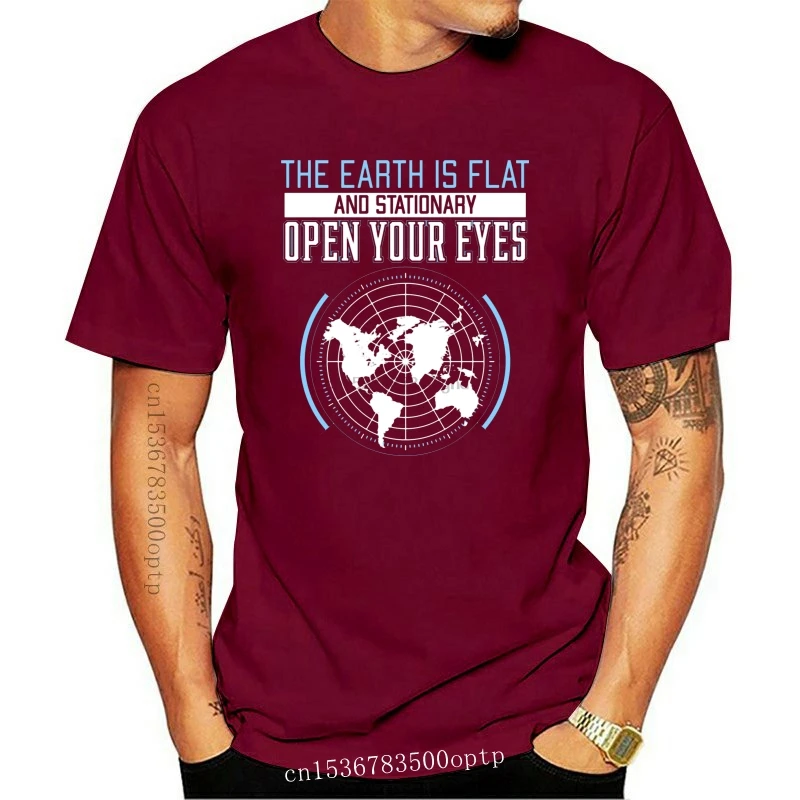 

The Earth Is Flat Fools Gift Idea For Flat Earthers Black T-Shirt M-3XL T-Shirt Men Summer
