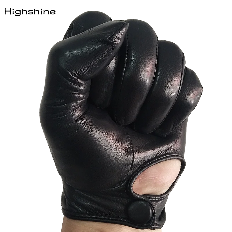 unlined-luxury-mens-genuine-leather-gloves-soft-high-quality-goatskin-tight-hand-for-touch-screen-driving-winter-warm-gloves