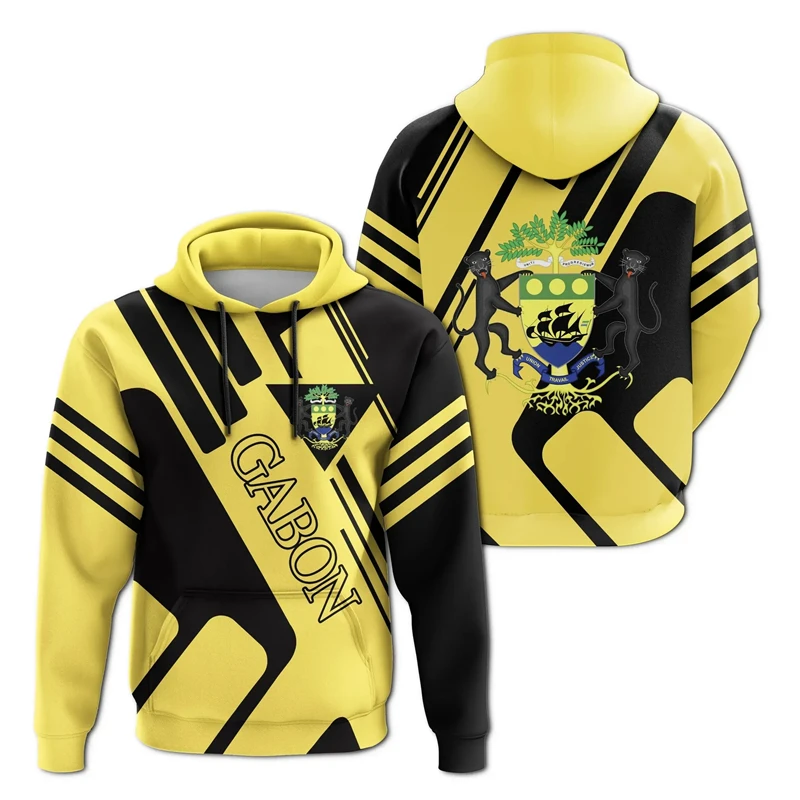 

Africa Gabon Map Flag 3D Print Hoodies For Men Clothes Patriotic Tracksuit National Emblem Graphic Sweatshirts Male Hoody Tops