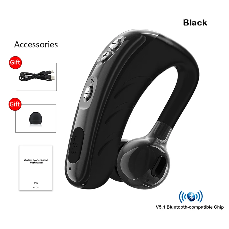 raycon earbuds P13 Wireless Bluetooth Headset Car Business Portable Stereo Headphones for Android IOS Mobile Phones Lenovo Tablets Laptops best workout headphones