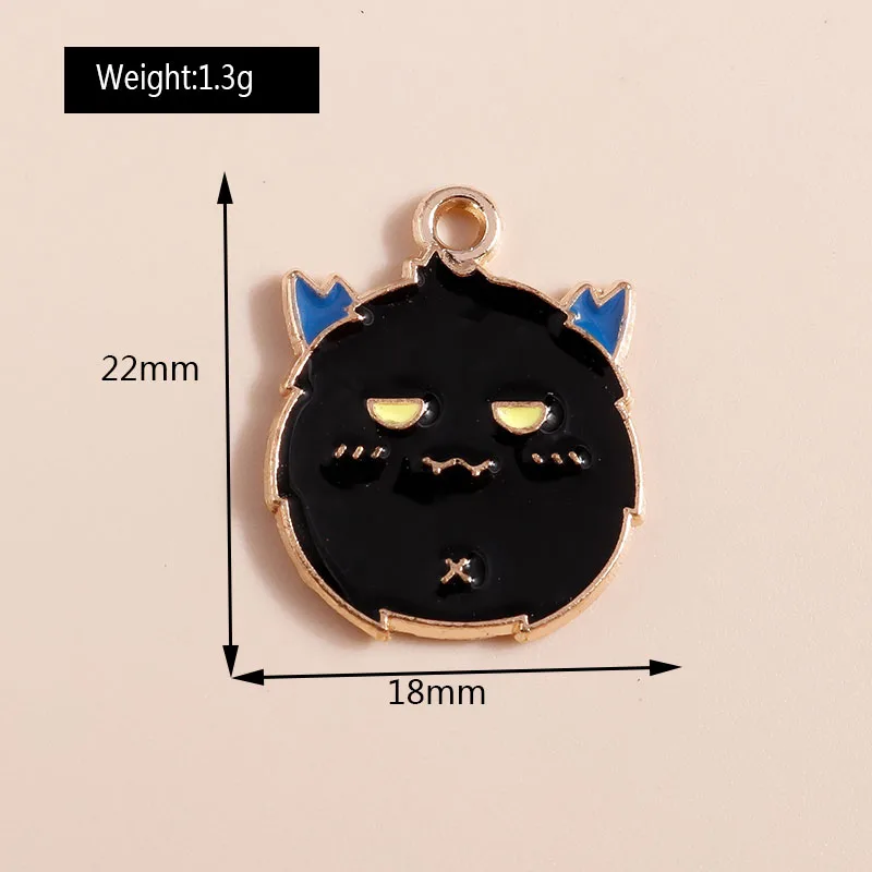 20 Stück süße Emaille Halloween Geist Kürbis Fledermaus Charms Anhänger für Schmuckherstellung Tropfen Ohrringe Halsketten Armbänder DIY Zubehör – Detail 11