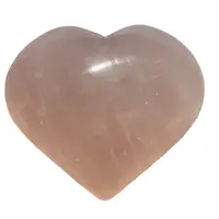 Natural Rose Quartz Heart Shaped  Pink Crystal  Polished Gem Mineral Specimen Decoration Energy Reiki Healing Stone 2