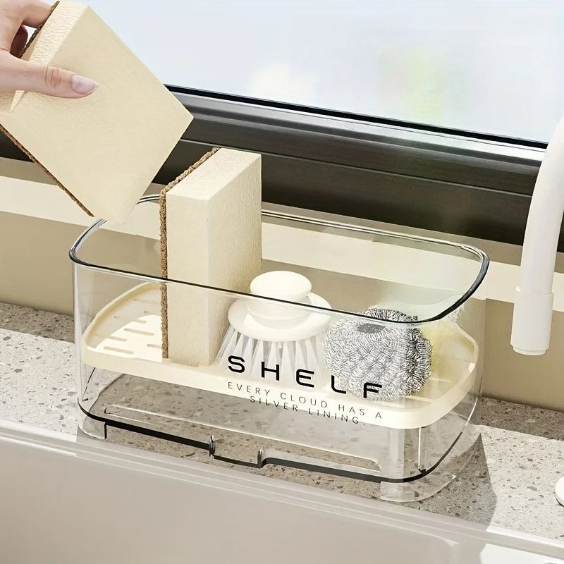 Deluxe Kitchen Sink Organizer with Drainage and Dish Towel Holder