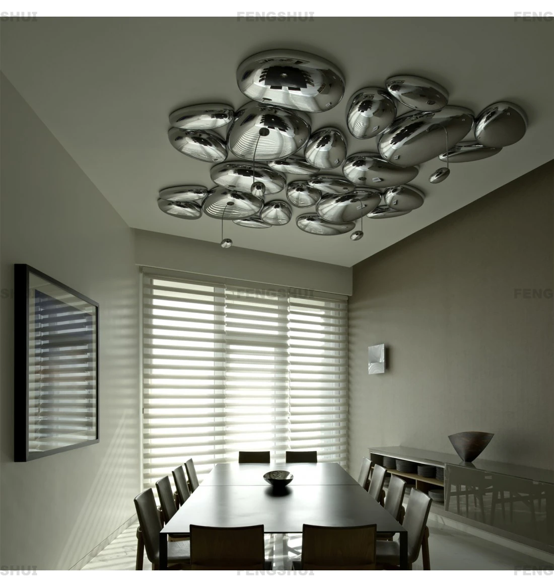 Postmodern Designer Suspension LED Ceiling Lamp Irregular Chrome Decoration Ceiling Lamps Living Room Bedroom Restaurant Lustres