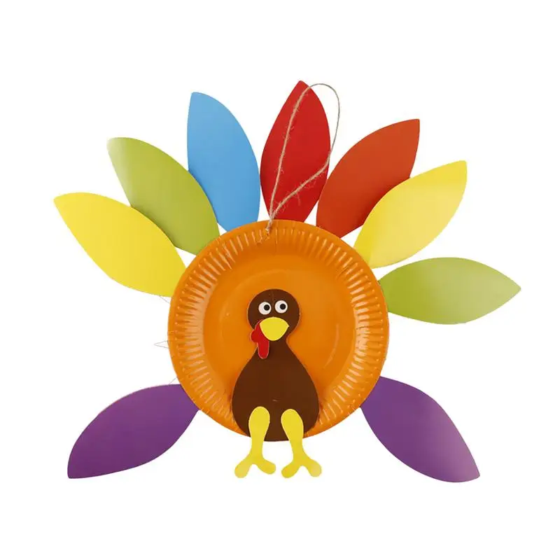 

Thanksgiving Turkey Making Kit Turkey Paper Plate Craft Art Kit Fun And Interactive DIY Craft Decoration For School Activities