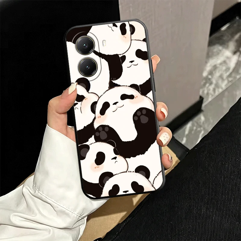 Adorable Cartoon Panda Soft Phone Case