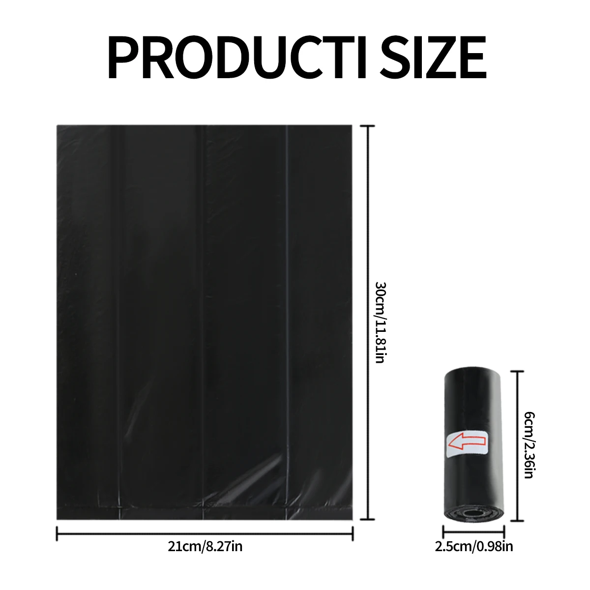Pets Poo Bags Rolls Strong Thick Leakproof Disposable Waste Bin Bags Perfect For Dogs Cats Puppies Walking Road Black Color dog poop bag pet cleaning products