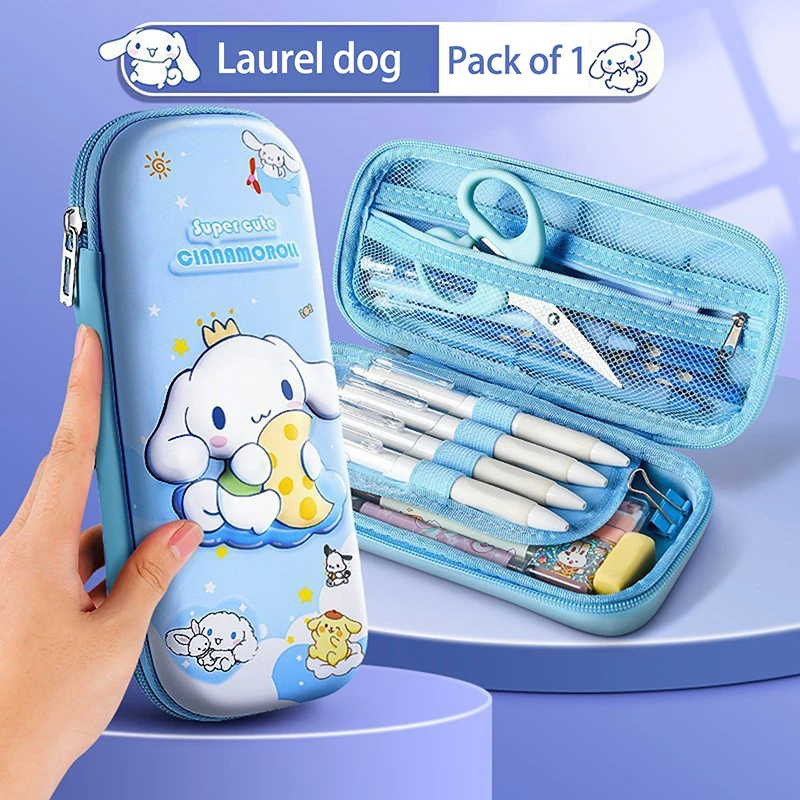 

Вместительная сумка для карандашей с мультипликационным рисунком, милый трехмерный стереоскопический карандаш Kuromi, модные сумки для канцелярских принадлежностей, портативный противоударный карандаш