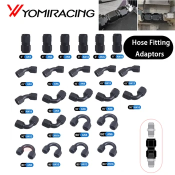 Universal 0 45 90 180 Degree AN6 AN8 AN10 Female to AN6 AN8 AN10 Female Hydraulic hose Elbow Oil Cooler Fitting Hose Fittings 1