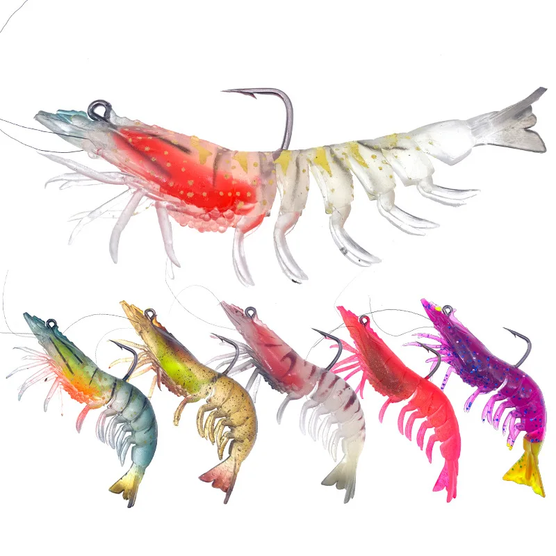 

2023 News Soft Lure 1pcs Multilayer Shrimp Fishing 9cm 11.6g Wobbler High TPR Bait Sea Worm Swim Bait Streamer Fake Fish Lure